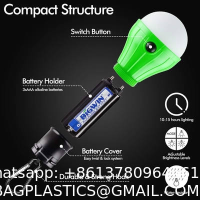 Tent Lamp Portable LED Tent Light Clip Hook Hurricane Emergency Lights LED Camping Bulb Camping Tent Lante