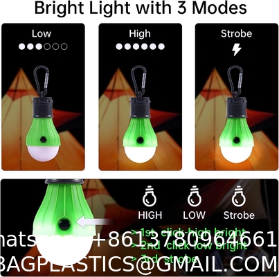 Tent Lamp Portable LED Tent Light Clip Hook Hurricane Emergency Lights LED Camping Bulb Camping Tent Lante