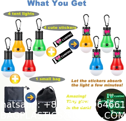 Tent Lamp Portable LED Tent Light Clip Hook Hurricane Emergency Lights LED Camping Bulb Camping Tent Lante