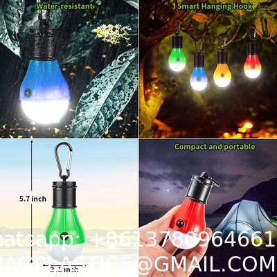 Tent Lamp Portable LED Tent Light Clip Hook Hurricane Emergency Lights LED Camping Bulb Camping Tent Lante