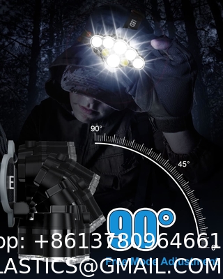 Rechargeable Headlamp, 8 LED 18000 Lumen Bright Headlamp with Red Light, IPX4 Waterproof USB Headlight, Head Lamp