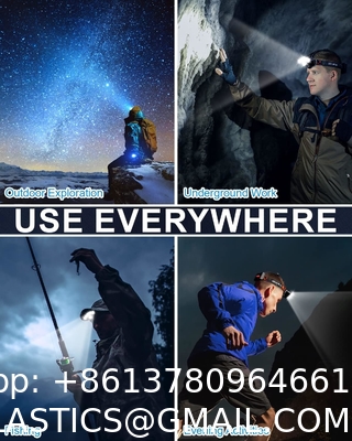 Rechargeable Headlamp, 8 LED 18000 Lumen Bright Headlamp with Red Light, IPX4 Waterproof USB Headlight, Head Lamp