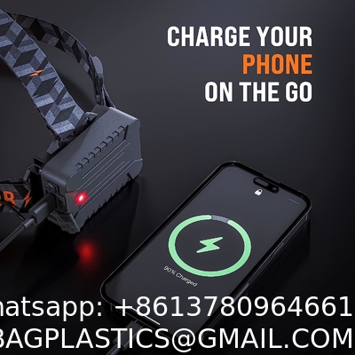 Rechargeable Headlamp, 8 LED 18000 Lumen Bright Headlamp with Red Light, IPX4 Waterproof USB Headlight, Head Lamp