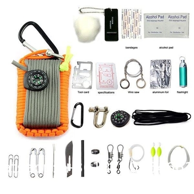 Emergency Survival Kit, First Aid Kit Professional Survival Gear Tool with IFAK Molle System Compatible Bag, Gift