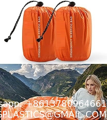 Emergency Sleeping Bag 2 Pack Lightweight Survival Sleeping Bags Thermal Sack Portable Emergency Blanket Campin