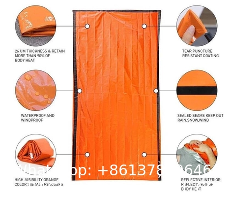 Emergency Sleeping Bag 2 Pack Lightweight Survival Sleeping Bags Thermal Sack Portable Emergency Blanket Campin