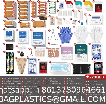 Trauma Medical Kits, 330 Piece First Aid Kit, Premium Waterproof Compact Trauma Medical Kits for Any Emergencies