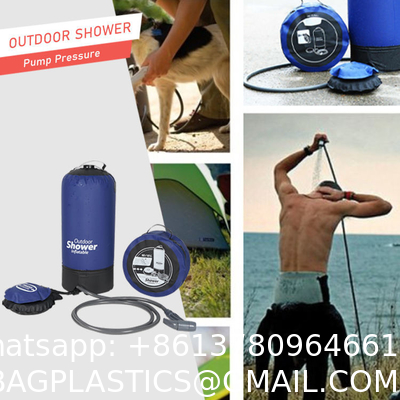 Outdoors Camping Hiking Pressure Shower Hiking Gear Portable Shower Bag, Travel Shower, Pump Pressure Inflatable