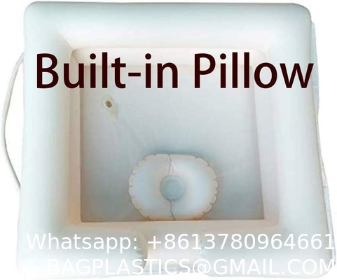 Inflatable Shampoo Basin with Bedside PVC Shower Bag Combo Pack, Shampoo Bowl with Sprayer and Water Bag