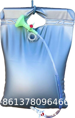Inflatable Shampoo Basin with Bedside PVC Shower Bag Combo Pack, Shampoo Bowl with Sprayer and Water Bag