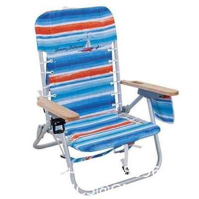 Lawn Beach Chair, Portable Aluminum Dual-Purpose 5-Position Adjustable Durable Folding Beach Chair