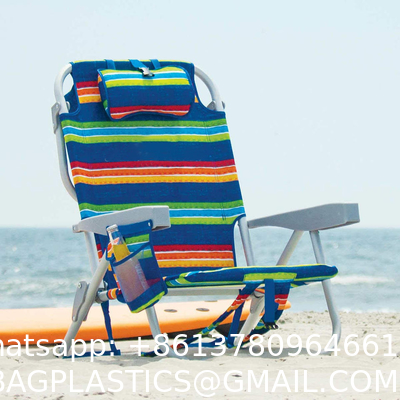 Lawn Beach Chair, Portable Aluminum Dual-Purpose 5-Position Adjustable Durable Folding Beach Chair