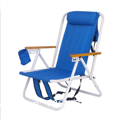 Lawn Beach Chair, Portable Aluminum Dual-Purpose 5-Position Adjustable Durable Folding Beach Chair
