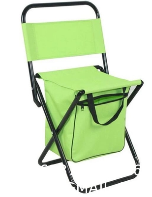 Folding Stool Backpack Insulated Cooler Bag, Collapsible Camping Hunting Fishing Multifunction Chair Front Pocket