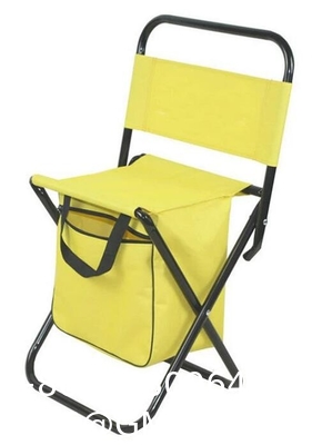 Folding Stool Backpack Insulated Cooler Bag, Collapsible Camping Hunting Fishing Multifunction Chair Front Pocket