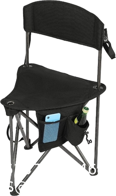 Portable Triangle Camping Fishing Chair, Tripod Stool With Backrest Fishing Camping Chair With Carry Strap
