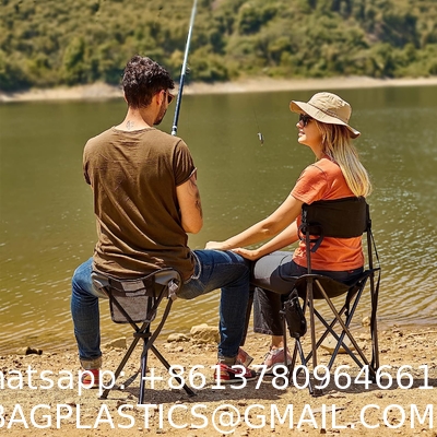 Portable Triangle Camping Fishing Chair, Tripod Stool With Backrest Fishing Camping Chair With Carry Strap