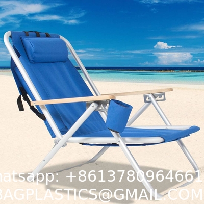 Portable Adjustable Folding Beach Chairs Outdoor Lawn Lounge Reclining Chair Recliners Pillows for Patio,Poolside