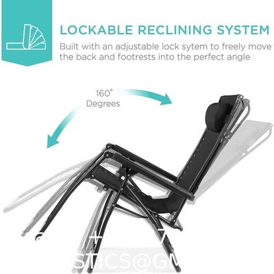 Sun Lounger, Frame Folding Zero Gravity Recliner For Sleeper, Carry Folding Leisure Patio Lounger With Canop