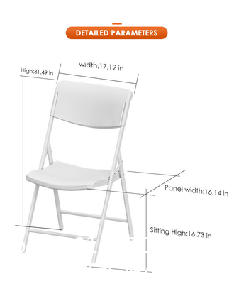 Wholesale Folding Portable Pp Plastic Metallic Frame Dinning Chair Plastic Chairs For Events