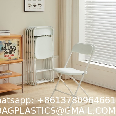 Wholesale Folding Portable Pp Plastic Metallic Frame Dinning Chair Plastic Chairs For Events