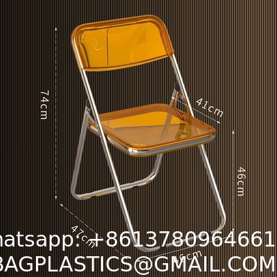 Wholesale Folding Portable Pp Plastic Metallic Frame Dinning Chair Plastic Chairs For Events