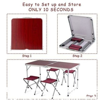 Multifunctional Frame Garden Dinning Folding Alu Camping Traveling Table Wholesale Factory Custom Logo Foldable