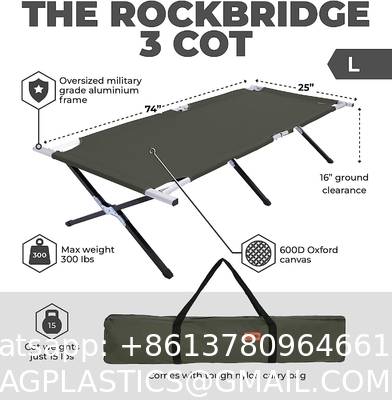 Outdoor Sports Hiking Camping Cheap Metal Folding Bed Aluminum Camping Bed Metal Outdoor Bed