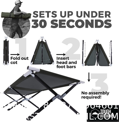 Outdoor Sports Hiking Camping Cheap Metal Folding Bed Aluminum Camping Bed Metal Outdoor Bed