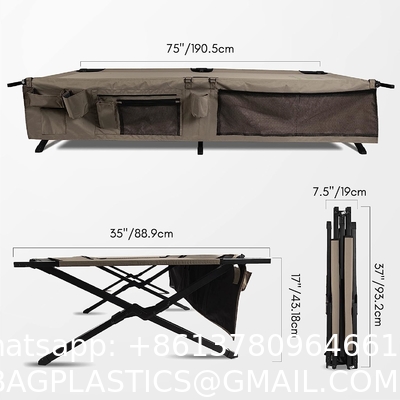 Outdoor Sports Hiking Camping Cheap Metal Folding Bed Aluminum Camping Bed Metal Outdoor Bed