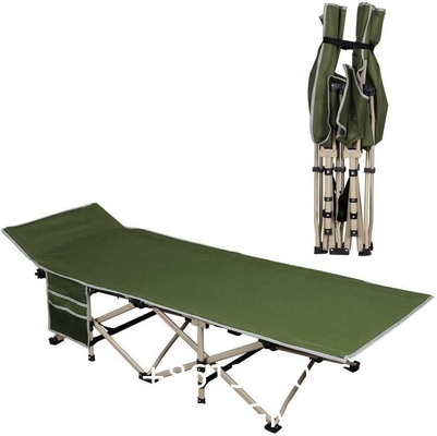 Folding Camping Cot, Portable Foldable Military Cot, Canvas Sleeping Bed, Outdoor Comfortable Lightweight Camp Bed