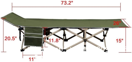 Folding Camping Cot, Portable Foldable Military Cot, Canvas Sleeping Bed, Outdoor Comfortable Lightweight Camp Bed
