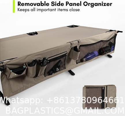 Folding Camping Cot, Portable Foldable Military Cot, Canvas Sleeping Bed, Outdoor Comfortable Lightweight Camp Bed
