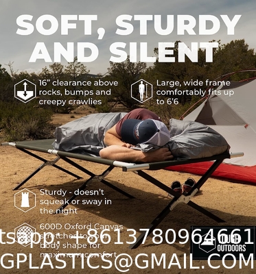 Folding Camping Cot, Portable Foldable Military Cot, Canvas Sleeping Bed, Outdoor Comfortable Lightweight Camp Bed