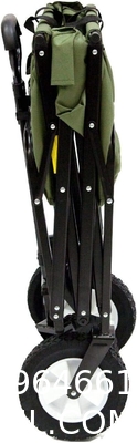 Folding Garden Cart’S Telescoping Adjustable Handle Locks And Extends Allows Effortless Transport