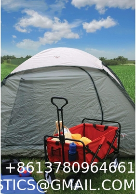Folding Garden Cart’S Telescoping Adjustable Handle Locks And Extends Allows Effortless Transport