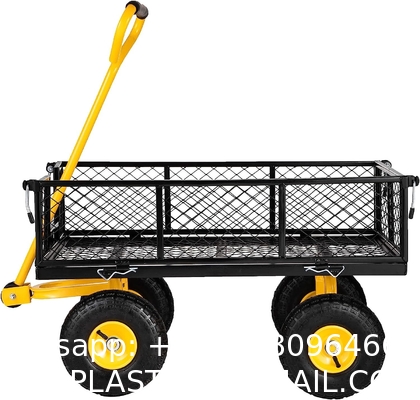 Outdoor Garden Heavy Duty Utility Portable Large Capacity Camping Collapsible Wagon Cart With All-Terrain Wheels