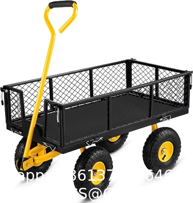 Outdoor Garden Heavy Duty Utility Portable Large Capacity Camping Collapsible Wagon Cart With All-Terrain Wheels