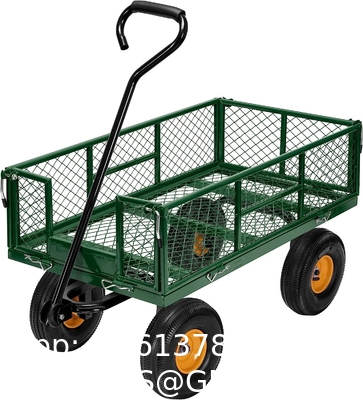 Outdoor Garden Heavy Duty Utility Portable Large Capacity Camping Collapsible Wagon Cart With All-Terrain Wheels