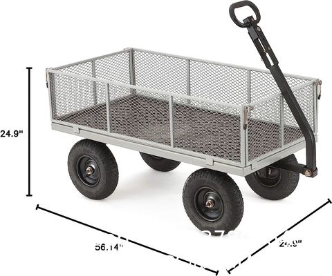 Outdoor Garden Heavy Duty Utility Portable Large Capacity Camping Collapsible Wagon Cart With All-Terrain Wheels