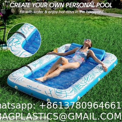 Inflatable Tanning Pool Lounger Float, Sun Tan Tub Sunbathing Raft Floatie Toys Water Filled Tanning Bed Mat