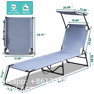 Modern Outdoor Hotel Floor Portable Swimming Pool Folding Chaise Lounge Chair For Living Room