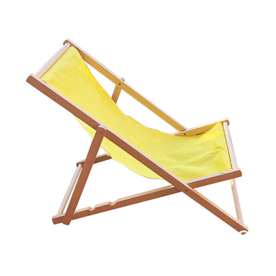 Beach Sling Chairs Set Outdoor Folding Portable Beach Chairs With Solid Wooden Frame Polyester Canvas Reclining