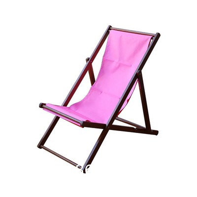 Beach Sling Chairs Set Outdoor Folding Portable Beach Chairs With Solid Wooden Frame Polyester Canvas Reclining