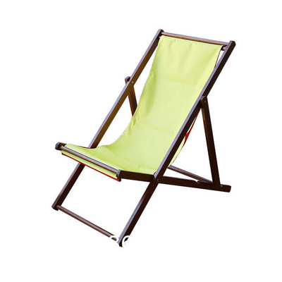 Beach Sling Chairs Set Outdoor Folding Portable Beach Chairs With Solid Wooden Frame Polyester Canvas Reclining