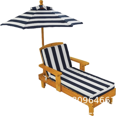 Outdoor Patio Adjustable Wood Chaise Lounge Recliner | Textilene Lounge Chair | Reclining Lawn Chair for Lawn