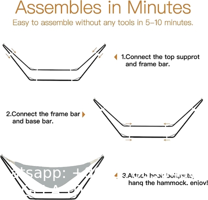 Hammocks with Stand Included, Space Saving Steel V-Type, Standing Hammocks, Indoor Outdoor Patio Yard