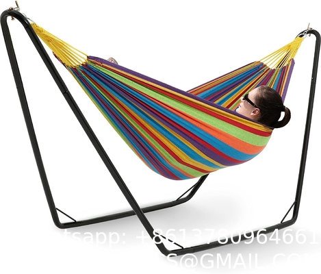 Hammocks with Stand Included, Space Saving Steel V-Type, Standing Hammocks, Indoor Outdoor Patio Yard