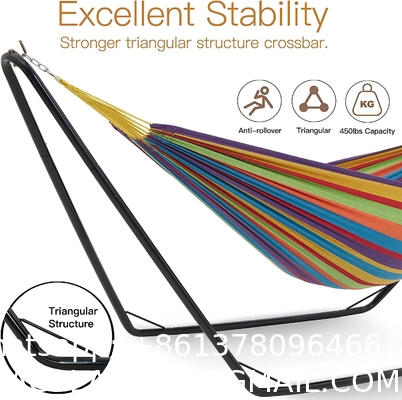 Hammocks with Stand Included, Space Saving Steel V-Type, Standing Hammocks, Indoor Outdoor Patio Yard