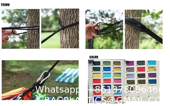 Camping Hammock with Mosquito Net, Hammocks with 13ft Tree Straps Carabiners, Automatic Quick Open Outdoor